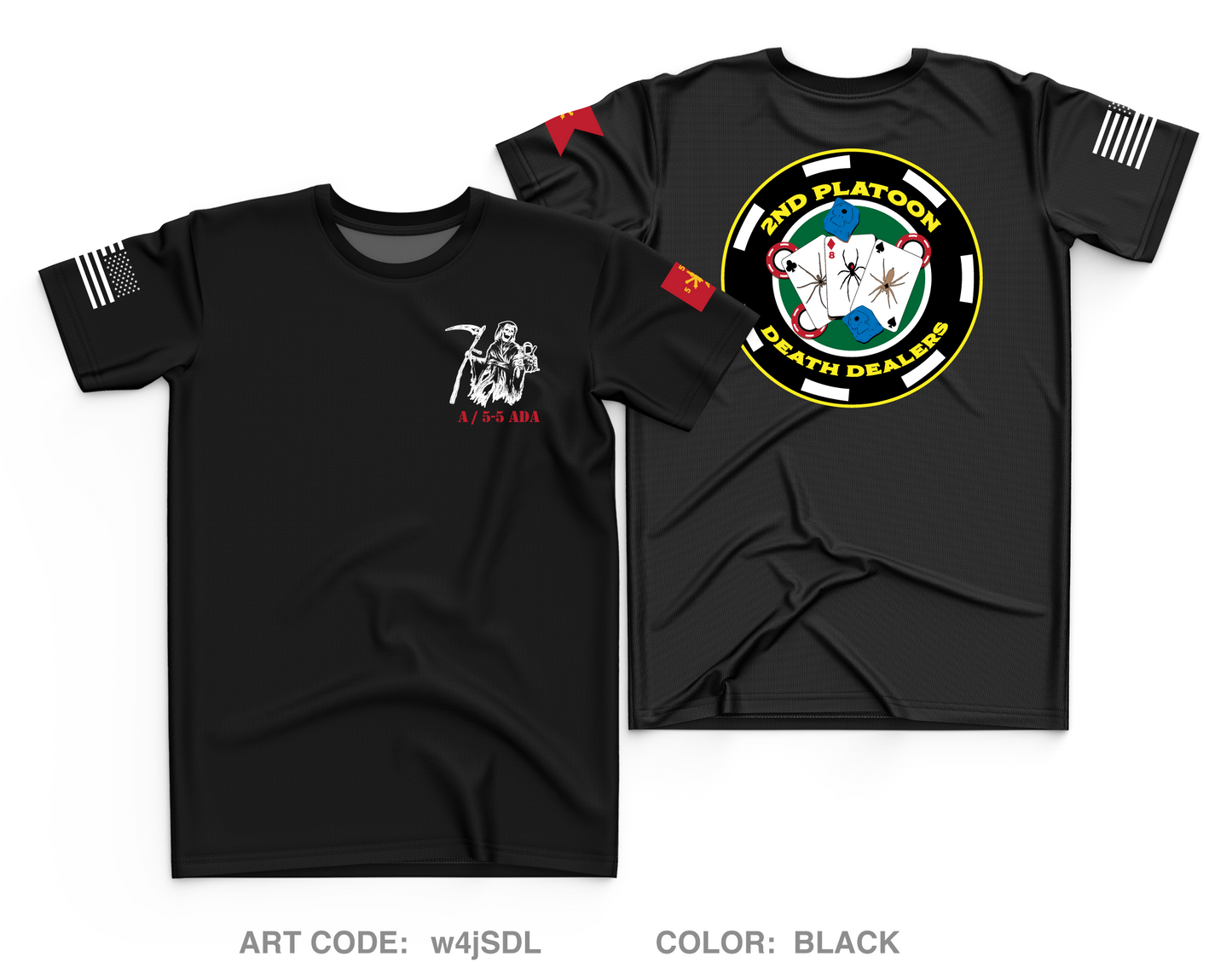 2nd Platoon Death Dealers A 5-5 Core Men's SS Performance Tee - w4jSDL