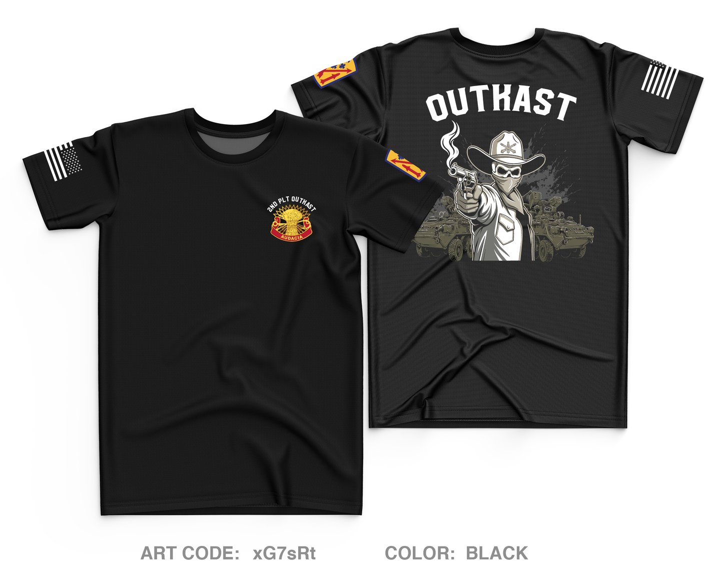 5-4 ADAR 2nd PLT ALPHA BTTRY Fundraising Collection Core Men's SS Performance Tee - xG7sRt