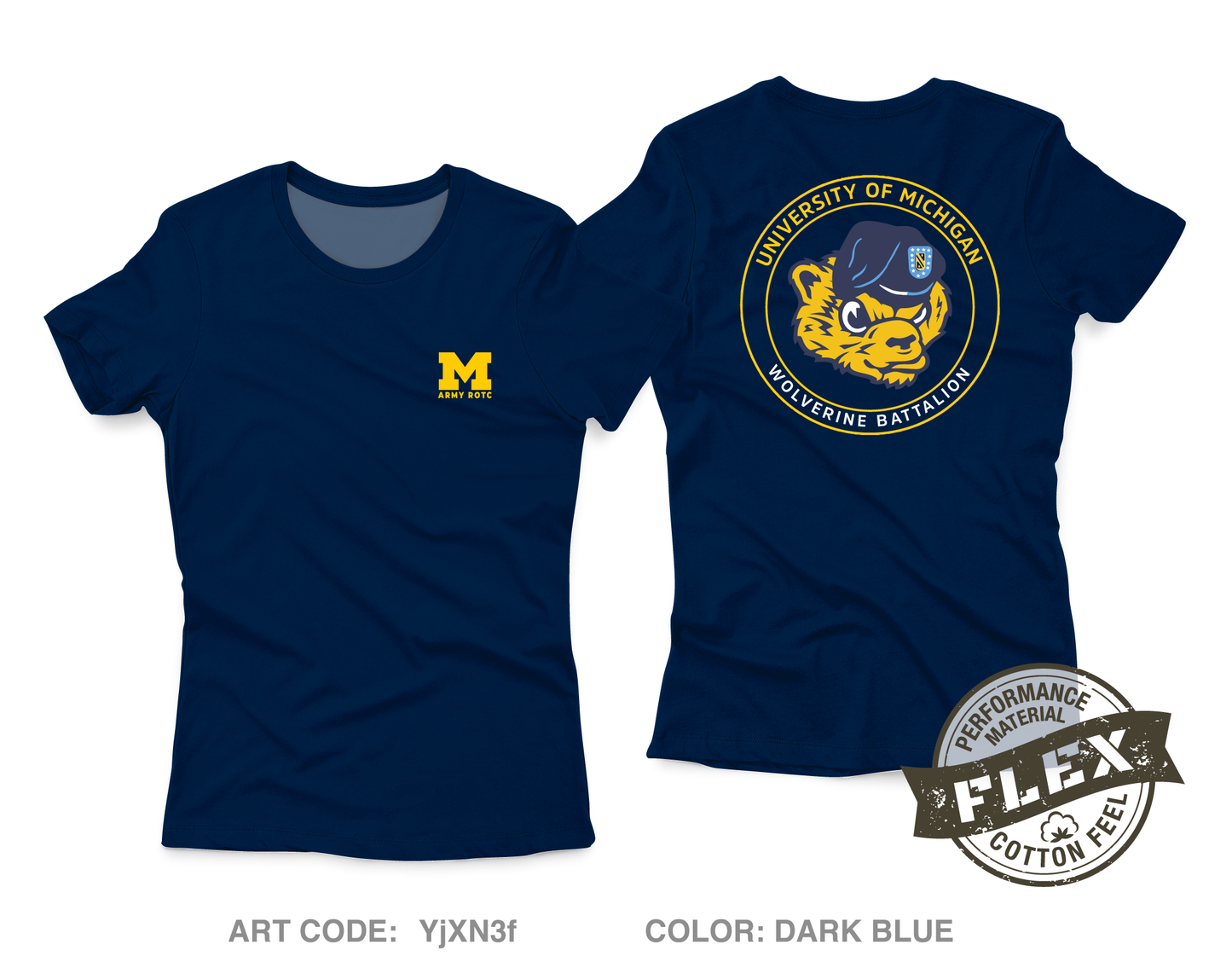 University of Michigan Army ROTC Core Women's SS Flex Performance Tee - YjXN3f