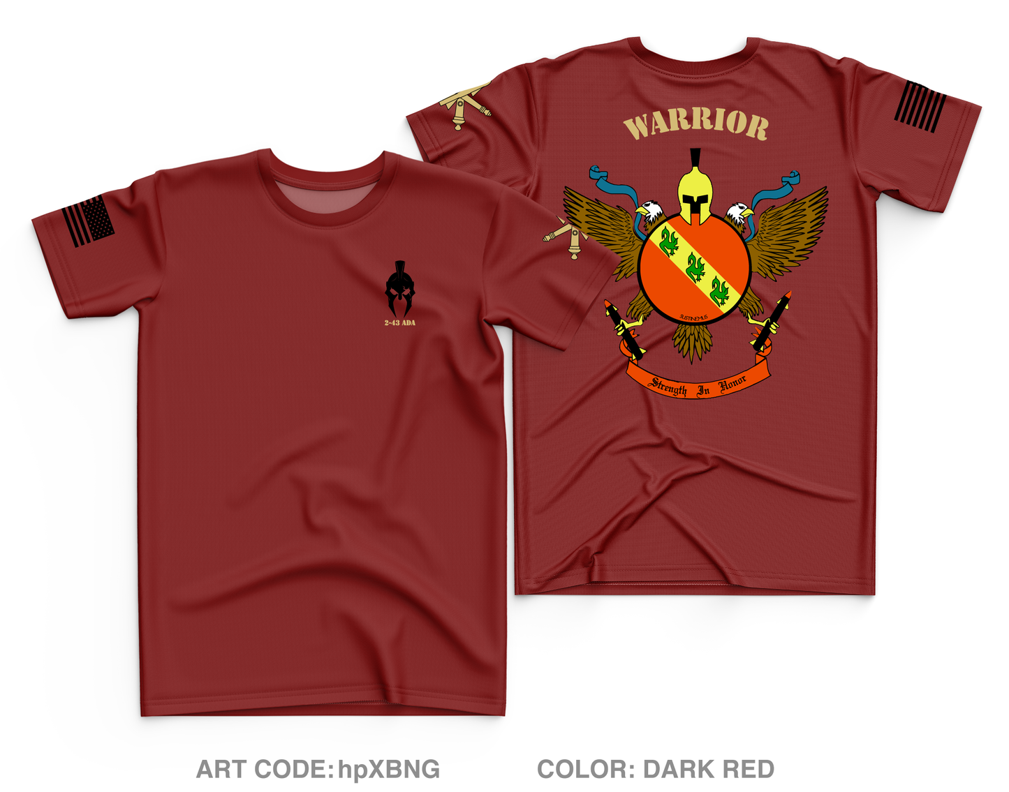 2d Battalion, 43d Air Defense Artillery Regiment Store 1 Core Men's SS Performance Tee - hpXBNG
