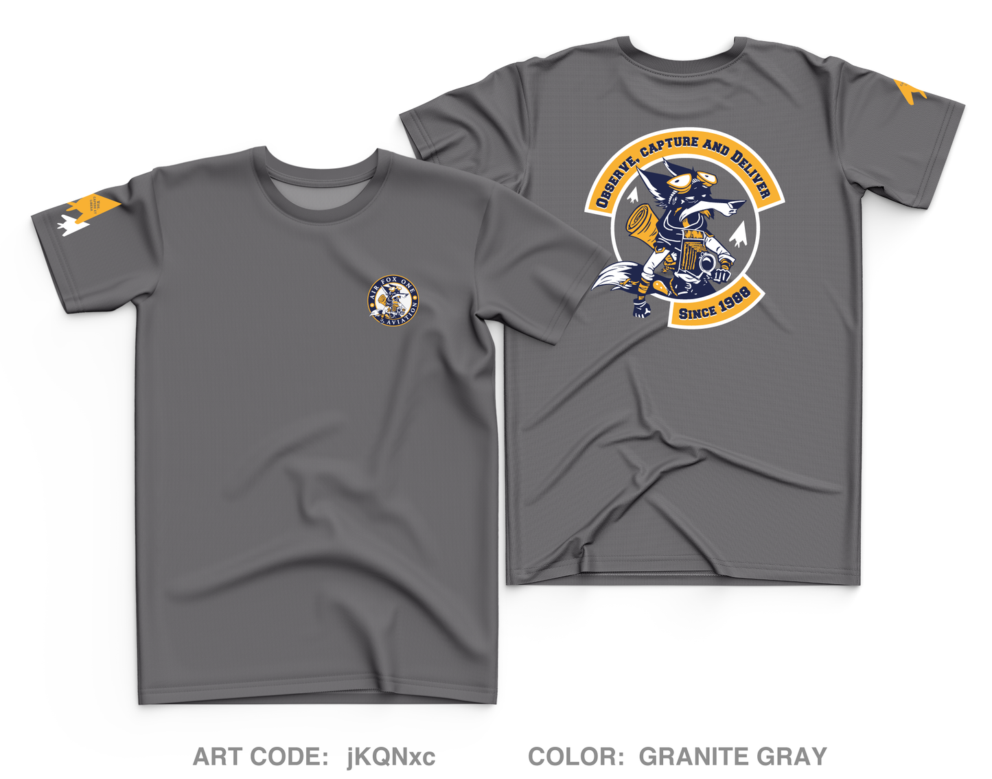 Air Fox One Aviation Fundraising Collection Core Men's SS Performance Tee - jKQNxc