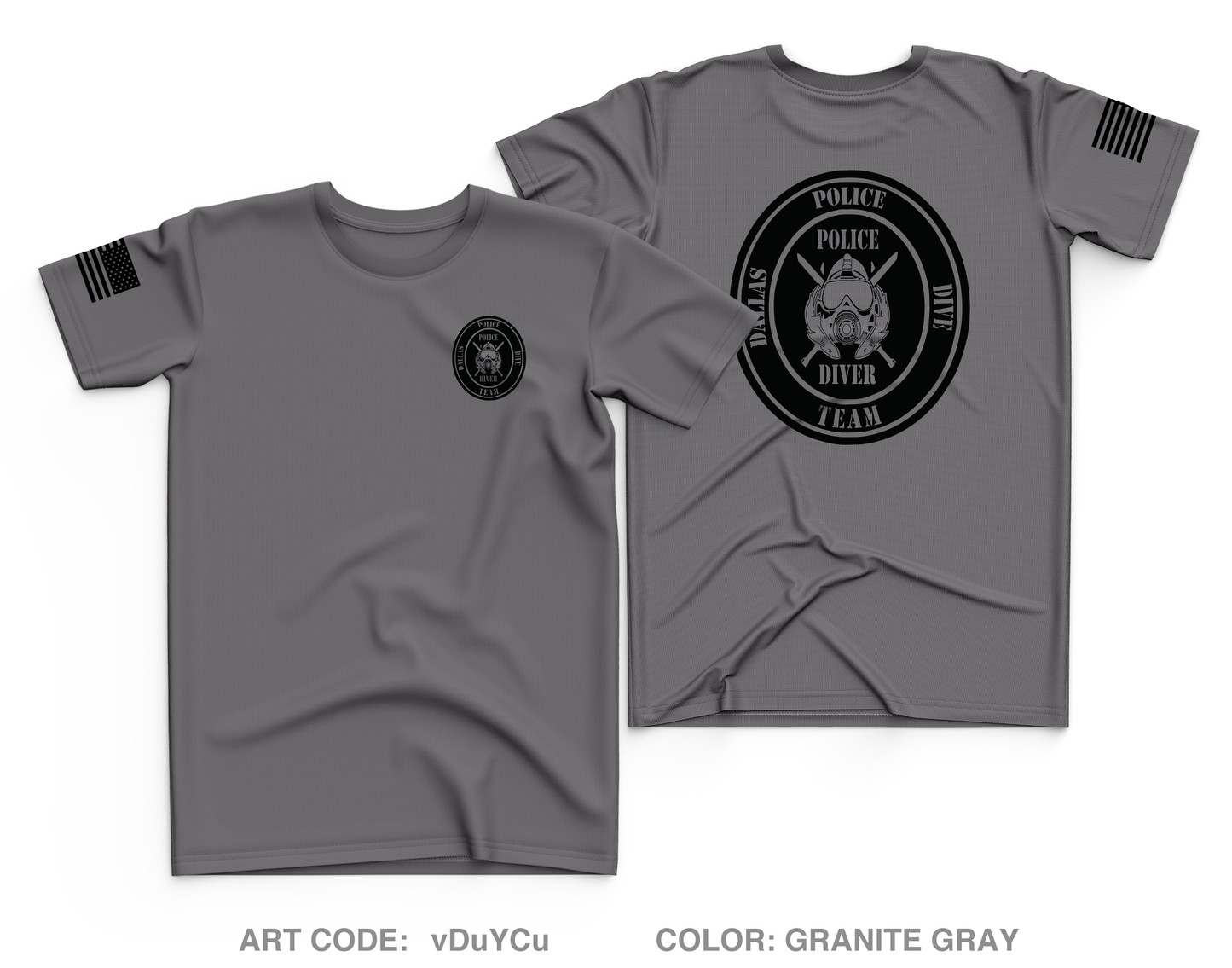 Dallas Police Dive Team Core Men's SS Performance Tee - vDuYCu