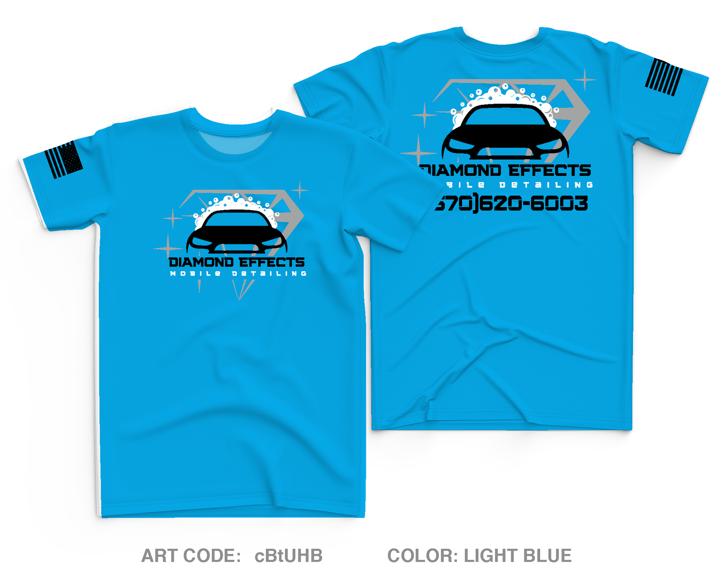 Diamond effects Mobile detailing Core Men's SS Performance Tee - cBtUHB