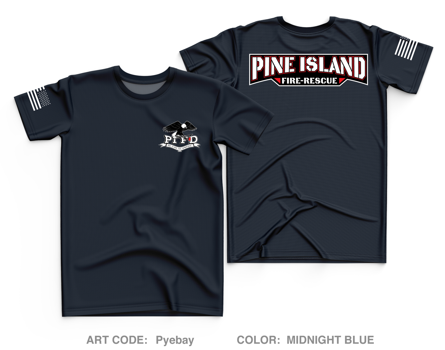 Pine Island Fire Department Core Men's SS Performance Tee - Pyebay