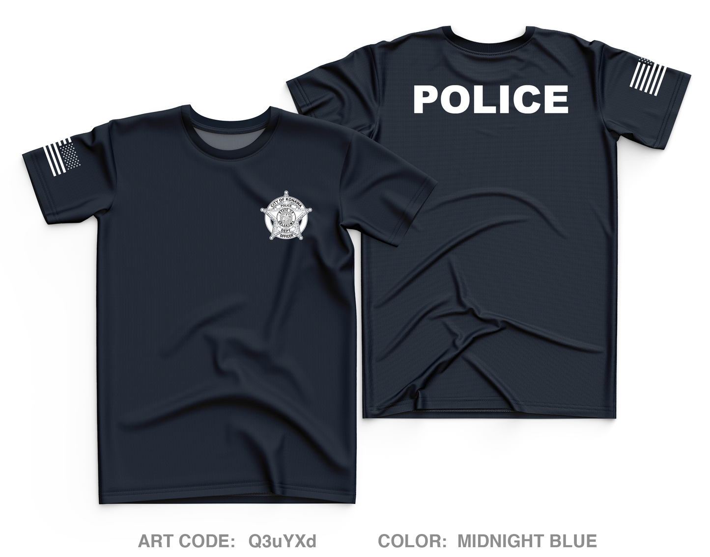 Konawa police department Core Men's SS Performance Tee - Q3uYXd