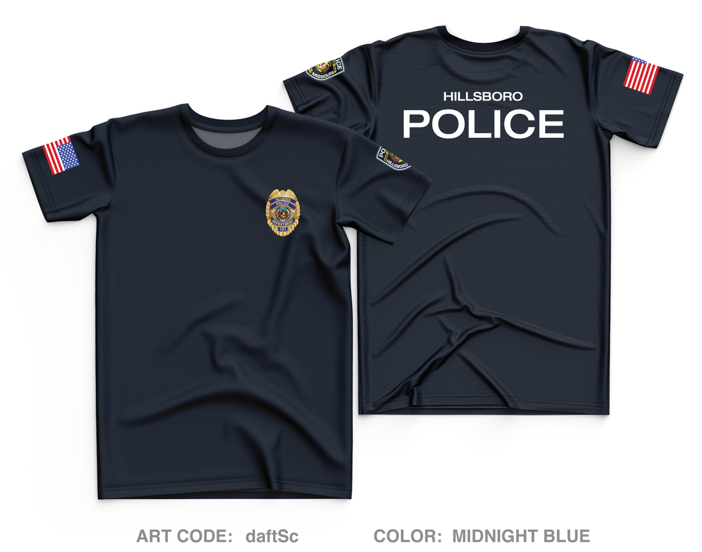 Hillsboro Police Department Core Men's SS Performance Tee - daftSc