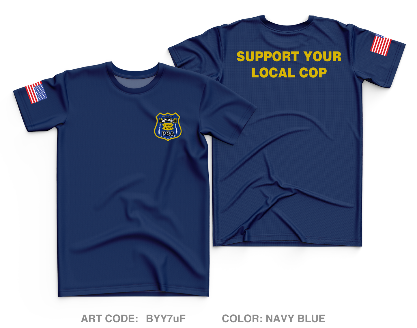 Town of Waterford Police Department Core Men's SS Performance Tee - BYY7uF