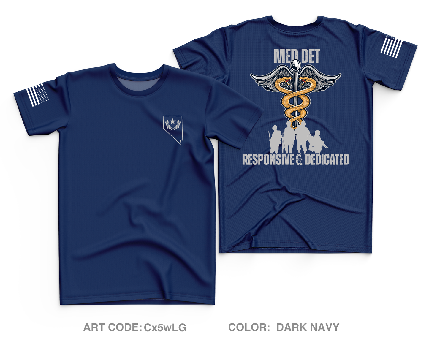 Nevada Army National Guard Medical Detachment Fundraising Collection Core Men's SS Performance Tee - Cx5wLG