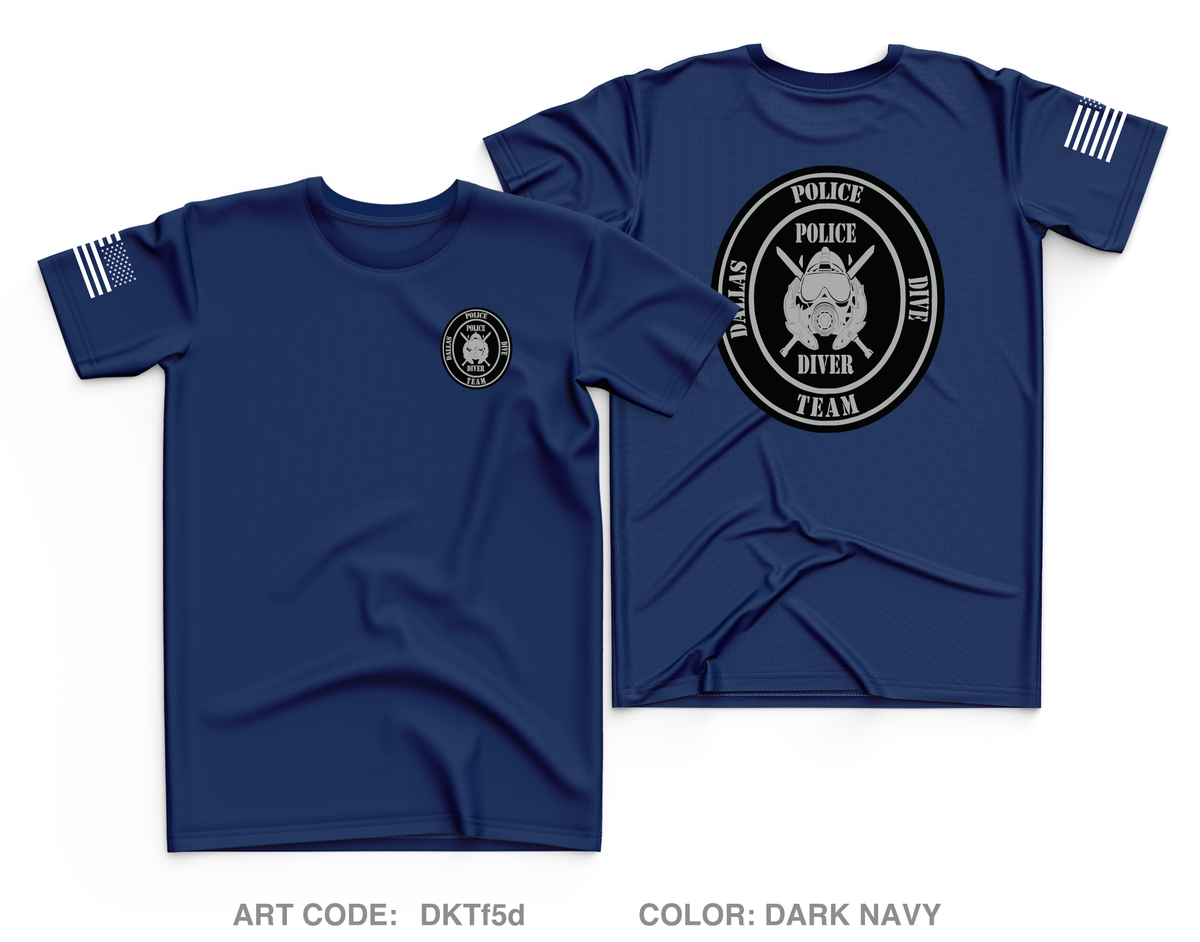 Dallas Police Dive Team Core Men's SS Performance Tee - DKTf5d