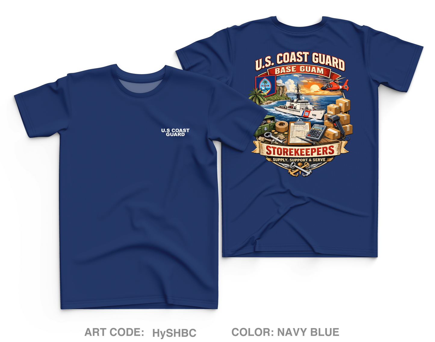 Base Guam/Storekeepers Core Men's SS Performance Tee - HySHBC