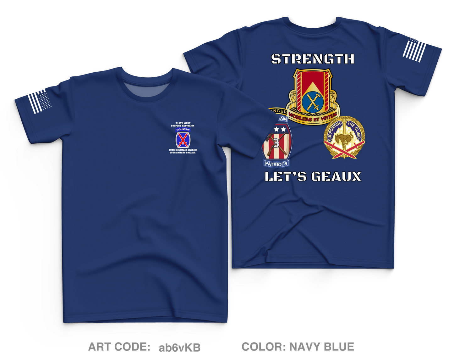 710 Light Support Battalion Core Men's SS Performance Tee - ab6vKB