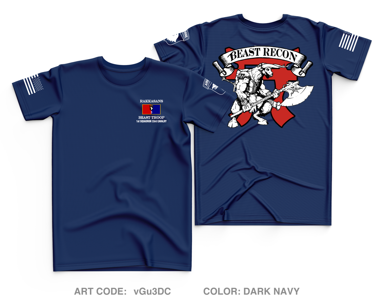 B TRP, 1-33 Cav, 3BCT Core Men's SS Performance Tee - vGu3DC