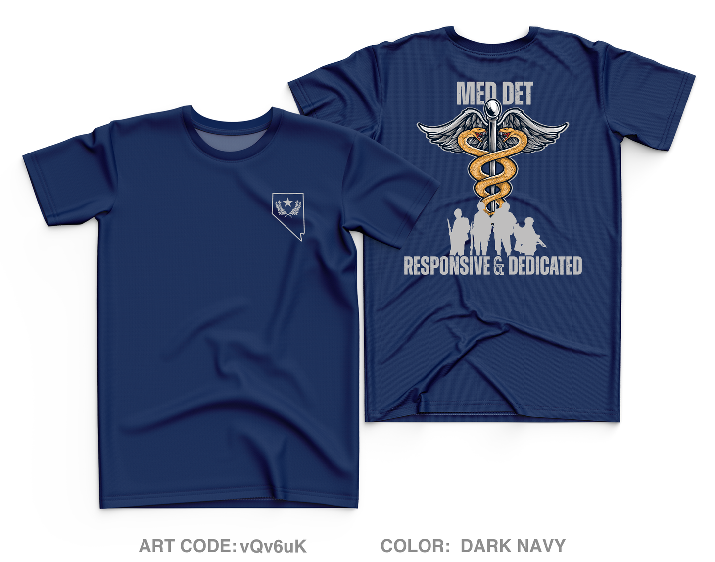 Nevada Army National Guard Medical Detachment Fundraising Collection Core Men's SS Performance Tee - vQv6uK