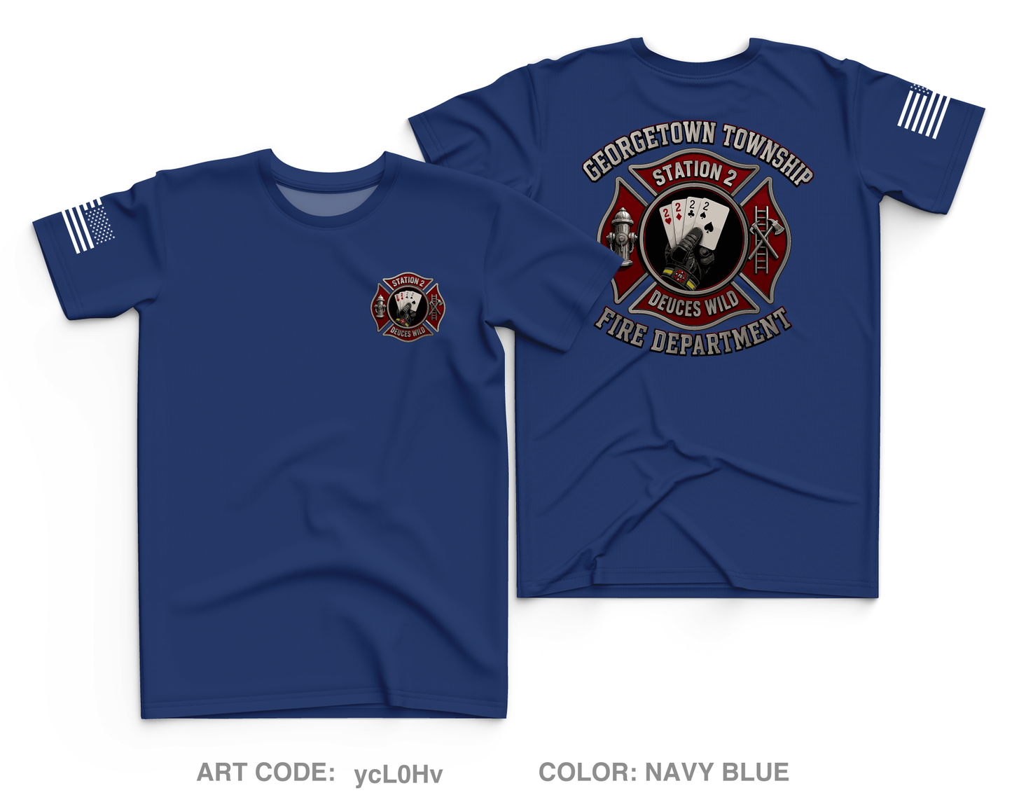 GTFD Station 2 Fundraising Collection Core Men's SS Performance Tee - ycL0Hv