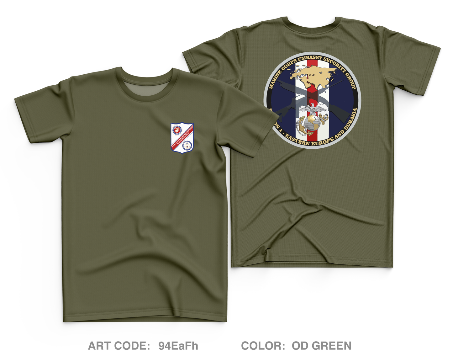 Marine Corps Embassy Security Group, Region 1 HQ Core Men's SS Performance Tee - 94EaFh