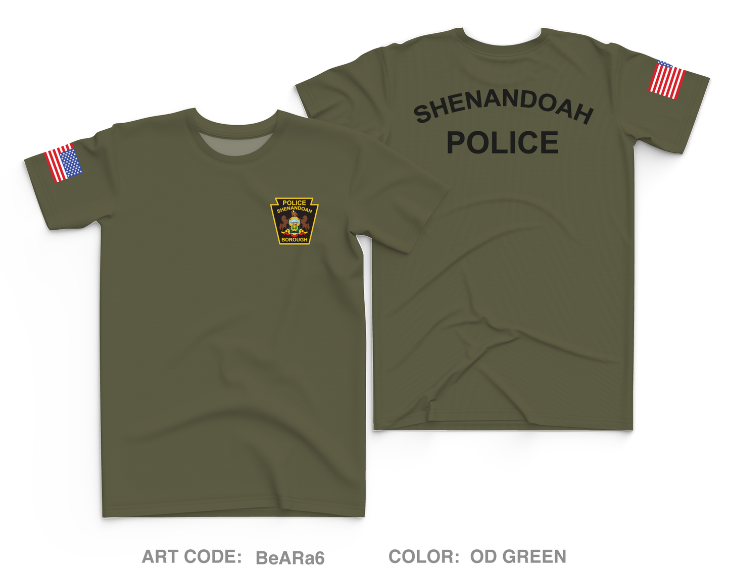 Shenandoah Police Department Core Men's SS Performance Tee - BeARa6