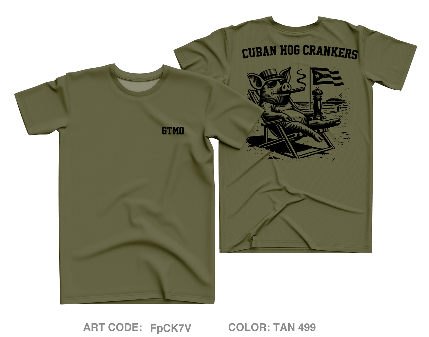 Cuban Hog Core Men's SS Performance Tee - FpCK7V
