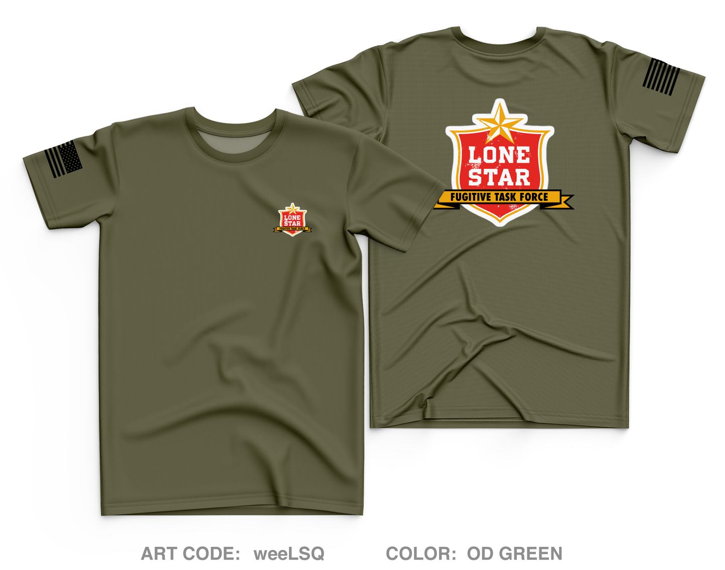 US Marshals Service Lone Star Fugitive Task Force Core Men's SS Performance Tee - weeLSQ