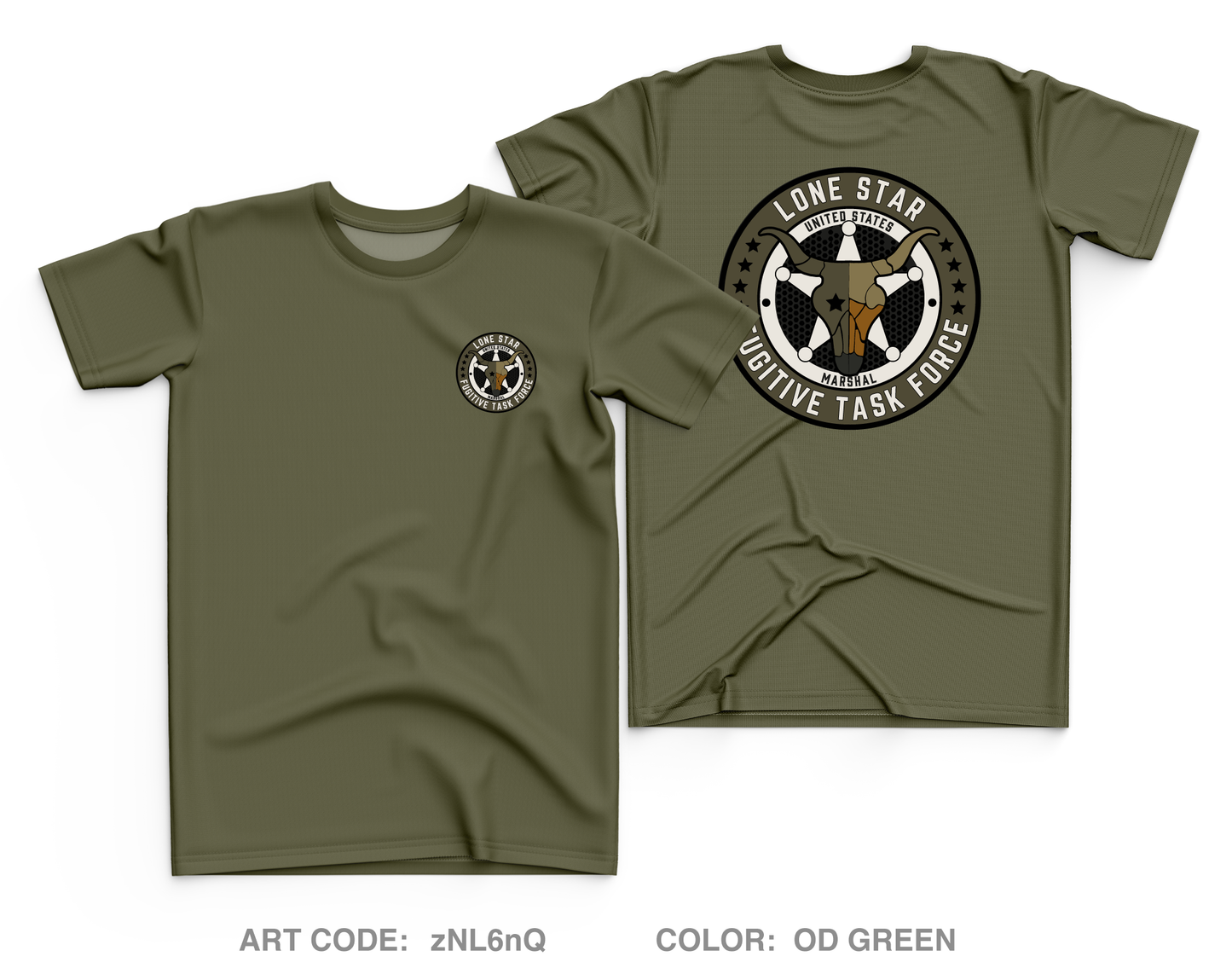 US Marshals Service Lone Star Fugitive Task Force Core Men's SS Performance Tee - zNL6nQ
