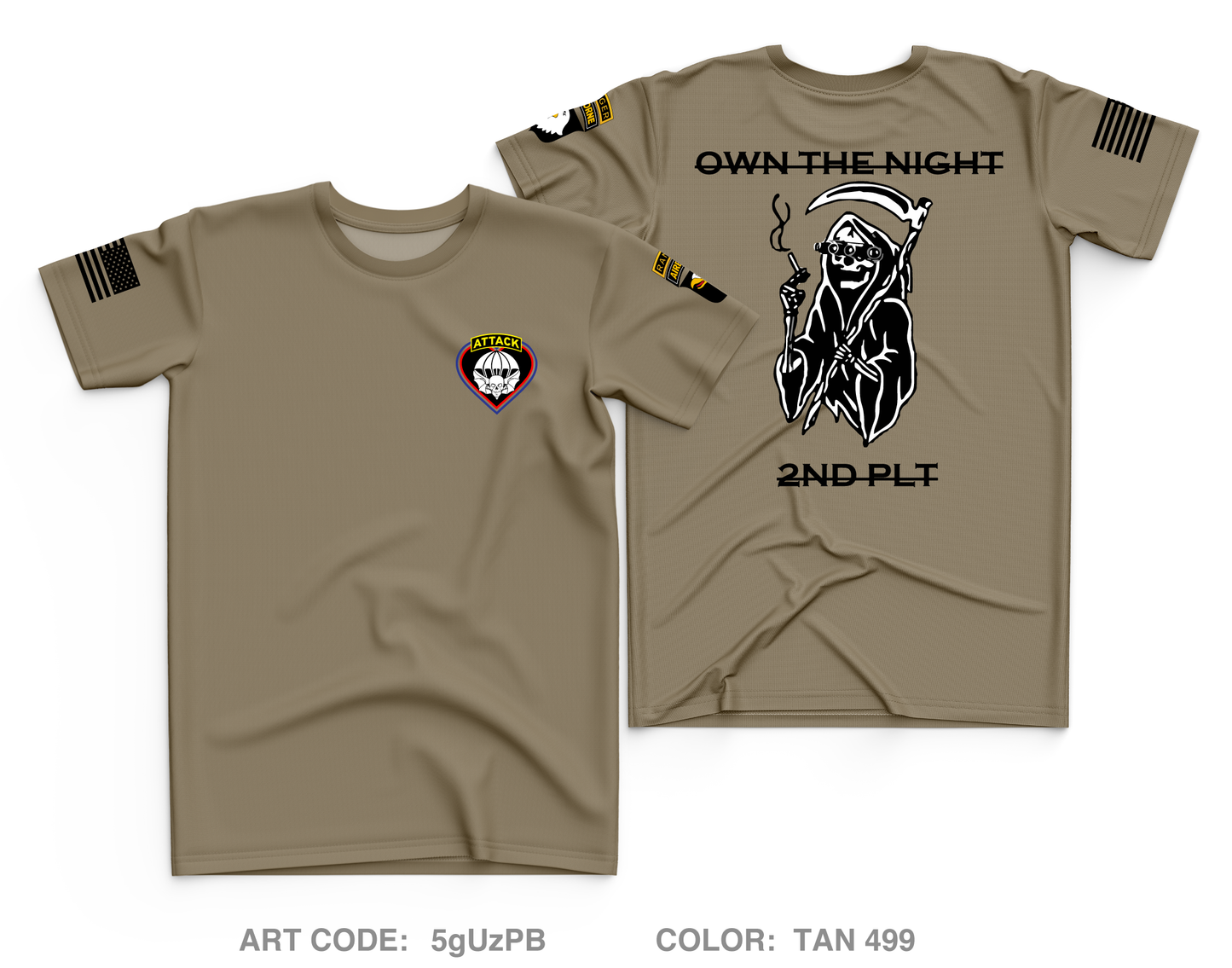 2nd PLT, A-CO, 2-502IN Core Men's SS Performance Tee - 5gUzPB