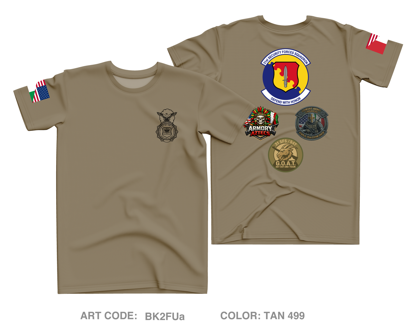 31st SFS/S4 Core Men's SS Performance Tee - BK2FUa
