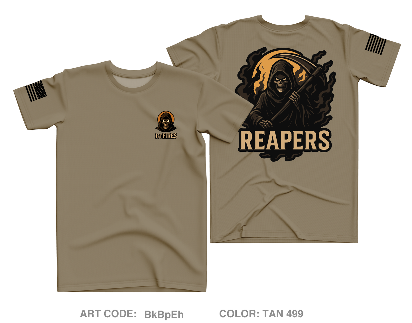 1st PLT, A BTRY 3-321FAR Core Men's SS Performance Tee - BkBpEh