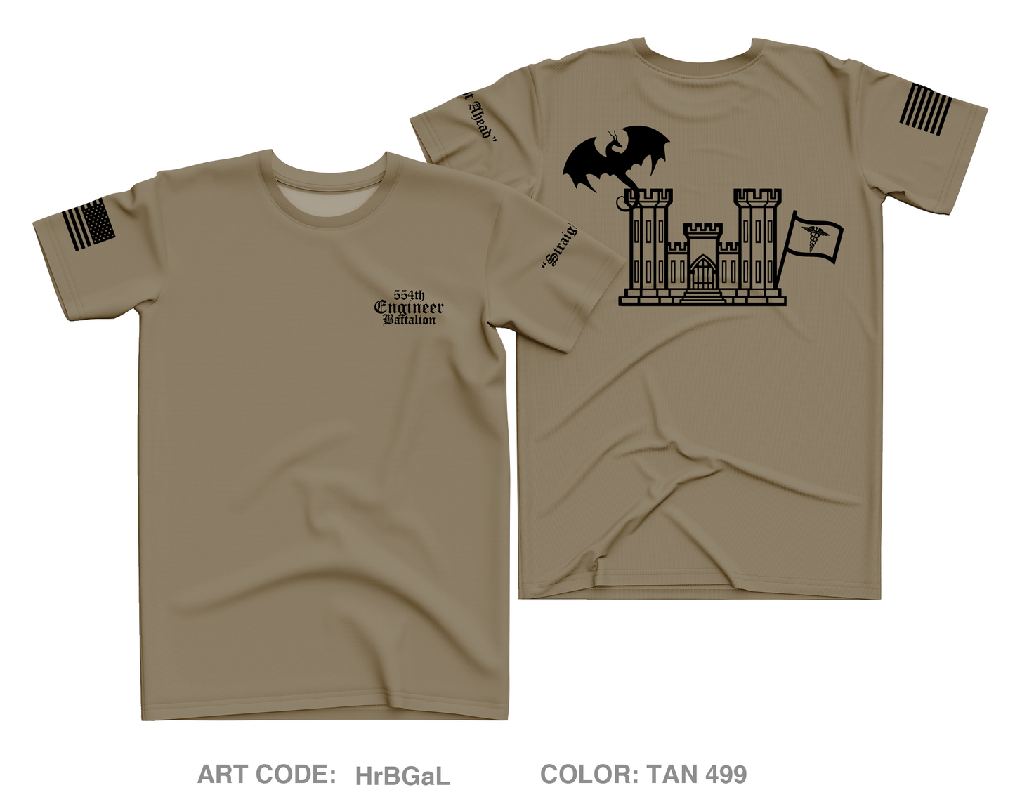 554th Engineer Battalion Core Men's SS Performance Tee - HrBGaL
