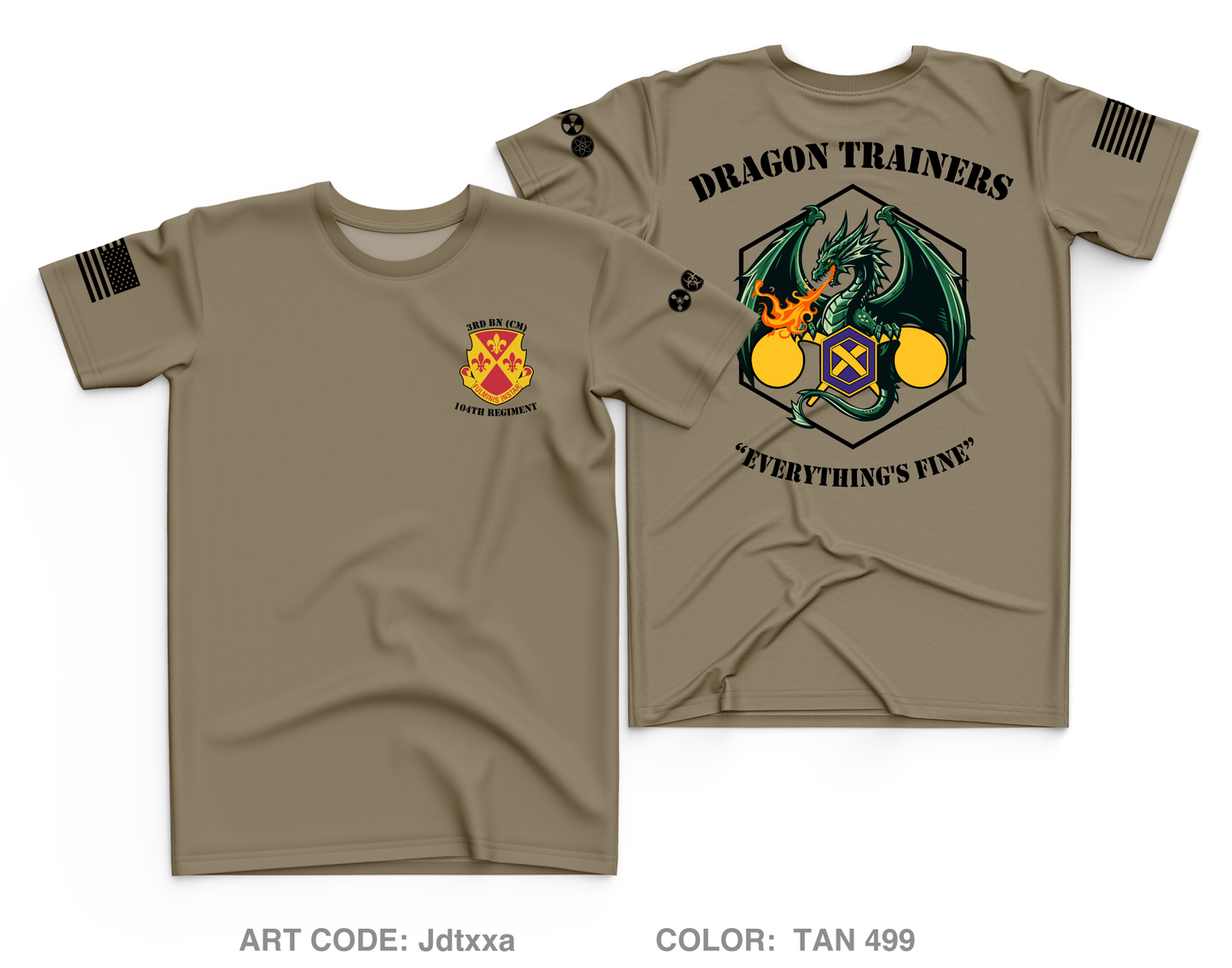 3BN, 104th Regiment Core Men's SS Performance Tee - Jdtxxa