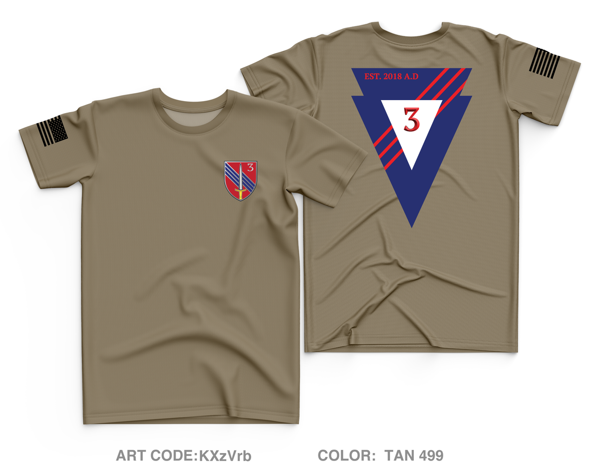 3 SQDN, 3 SFAB Core Men's SS Performance Tee - KXzVrb