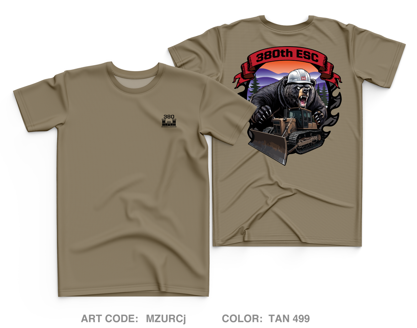 380TH ESC Core Men's SS Performance Tee - MZURCj