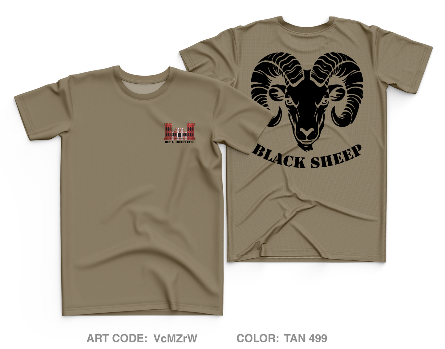 DET 1, 1021st EVCC Core Men's SS Performance Tee - VcMZrW