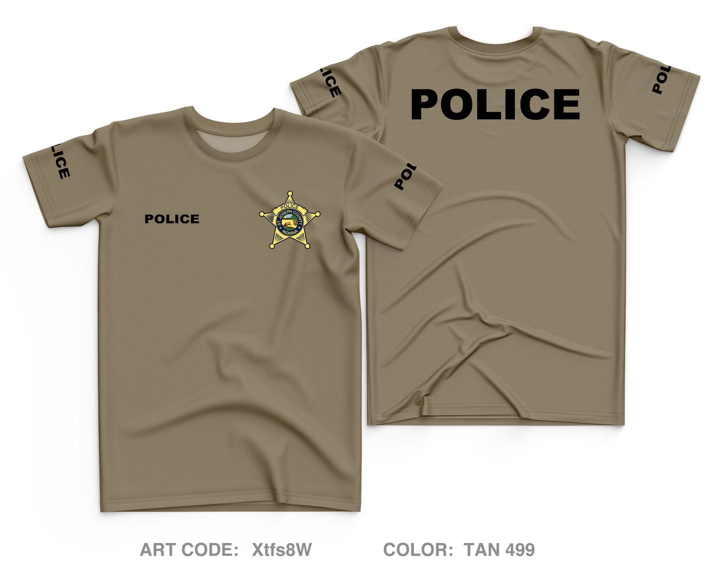 St. Joseph County Police Department Core Men's SS Performance Tee - Xtfs8W
