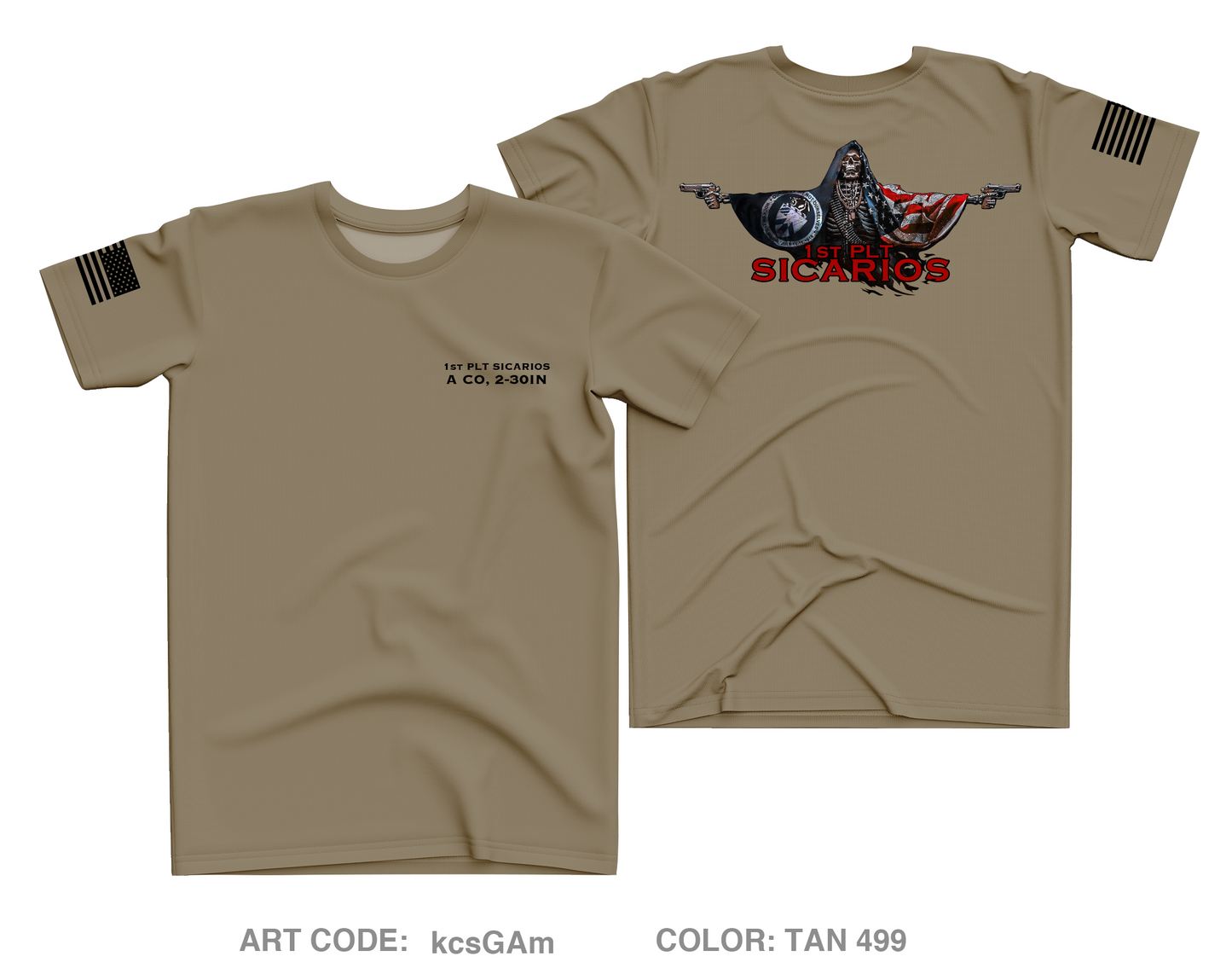 1st Platoon A Co 2-30IN Core Men's SS Performance Tee - kcsGAm