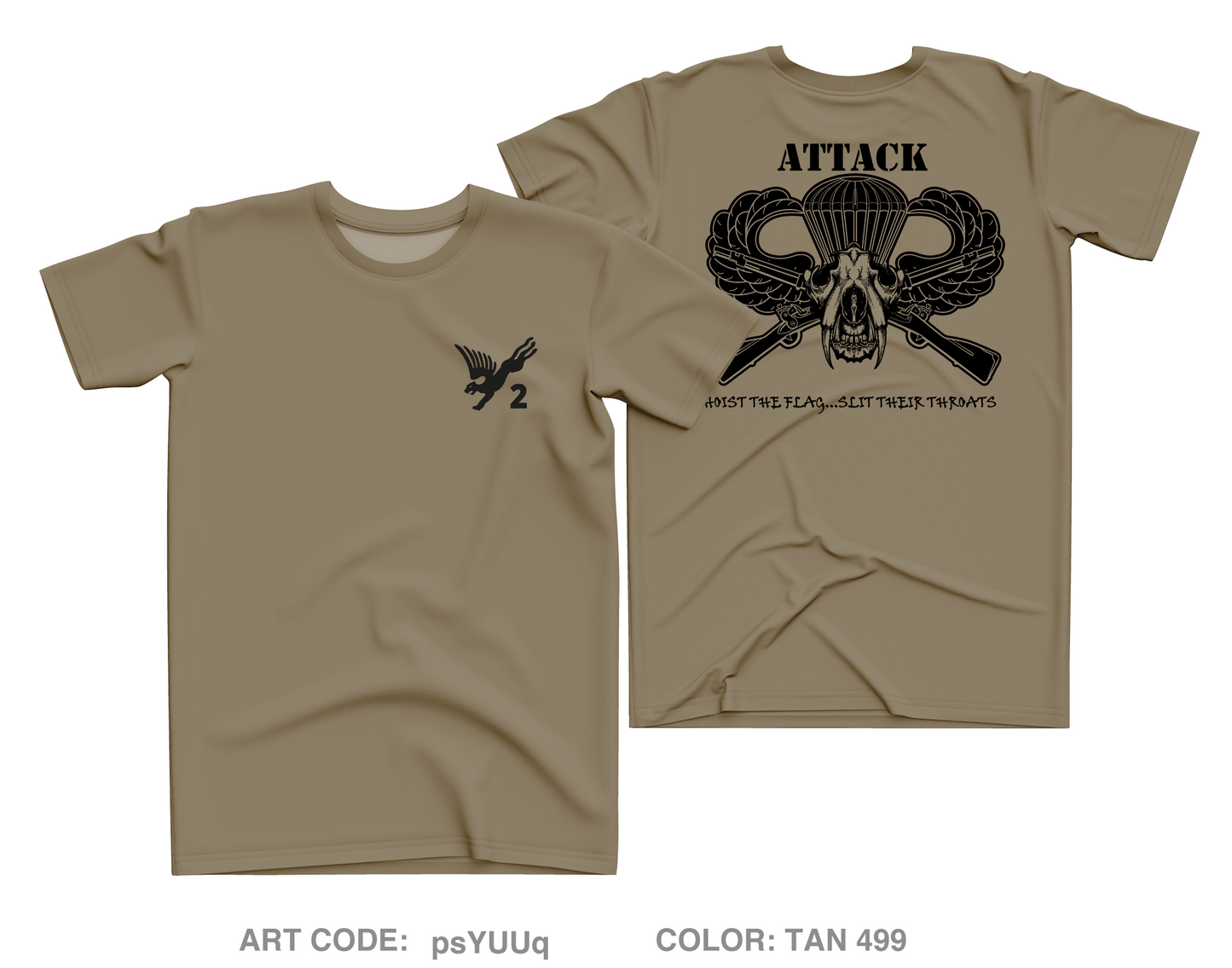 ATTACK Company 2-505th PIR Core Men's SS Performance Tee - psYUUq