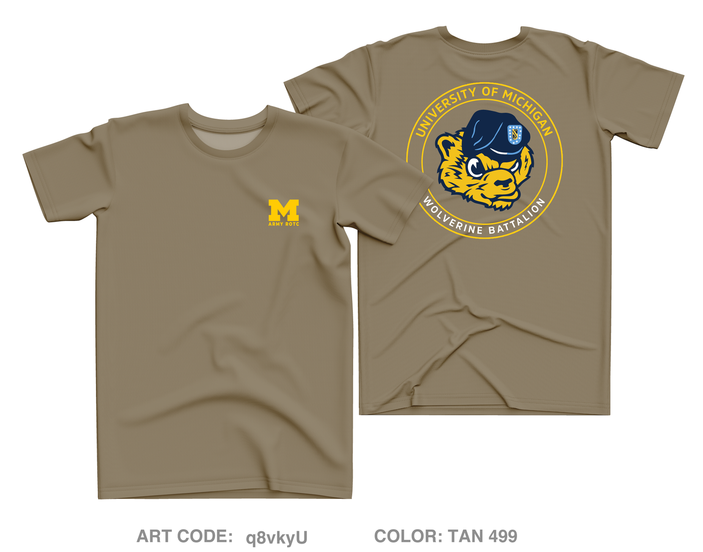 University of Michigan Army ROTC Core Men's SS Performance Tee - q8vkyU