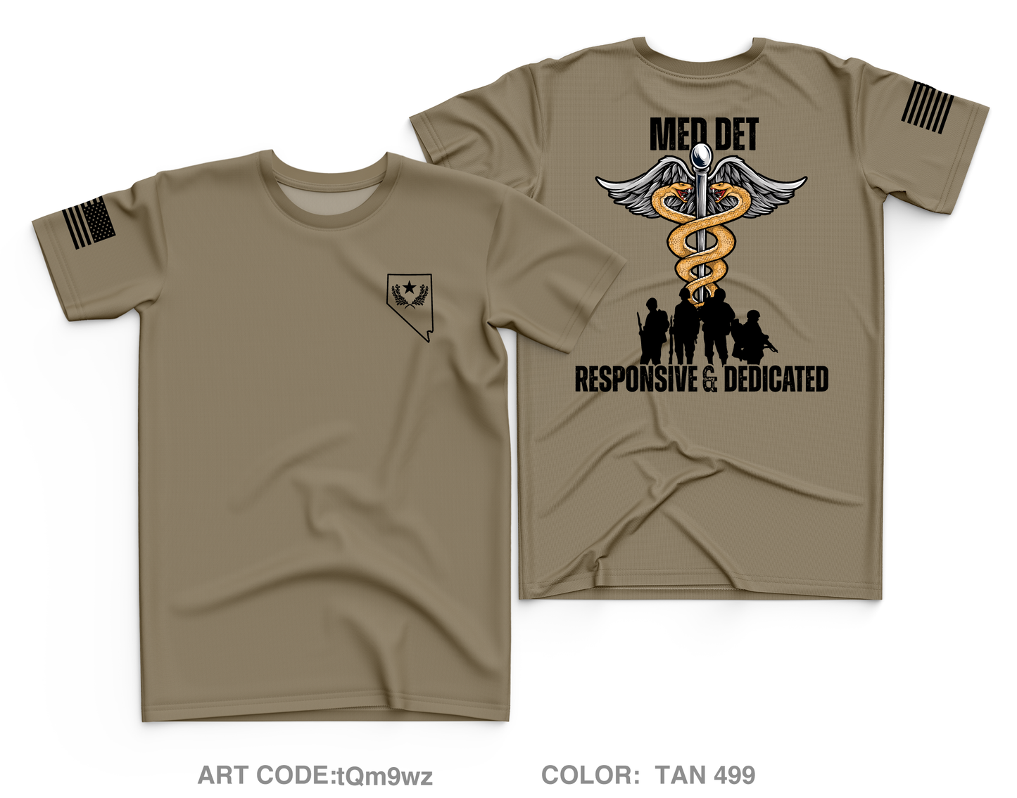 Nevada Army National Guard Medical Detachment Fundraising Collection Core Men's SS Performance Tee - tQm9wz