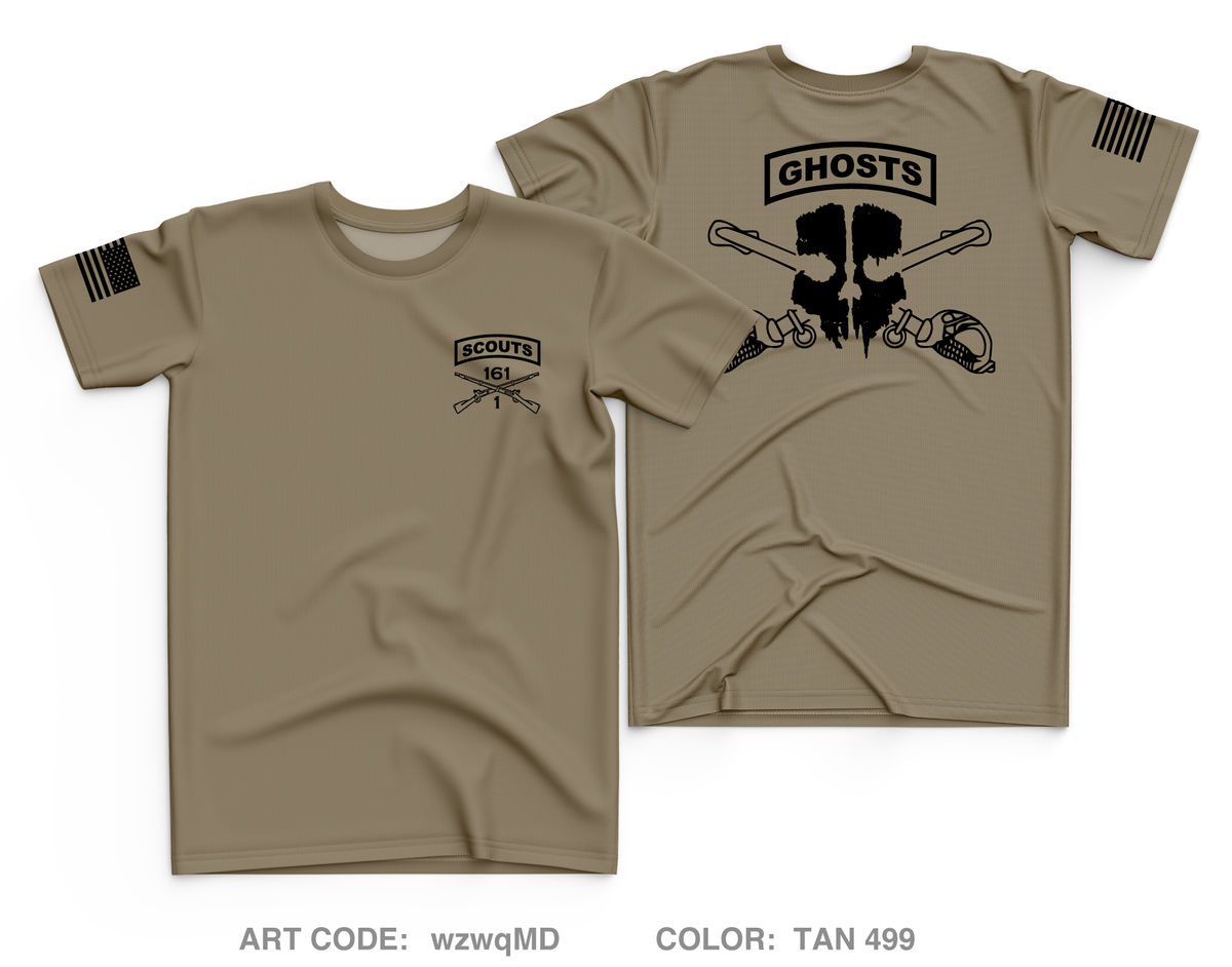 1-161 IN, HHC, Scout Platoon Core Men's SS Performance Tee - wzwqMD