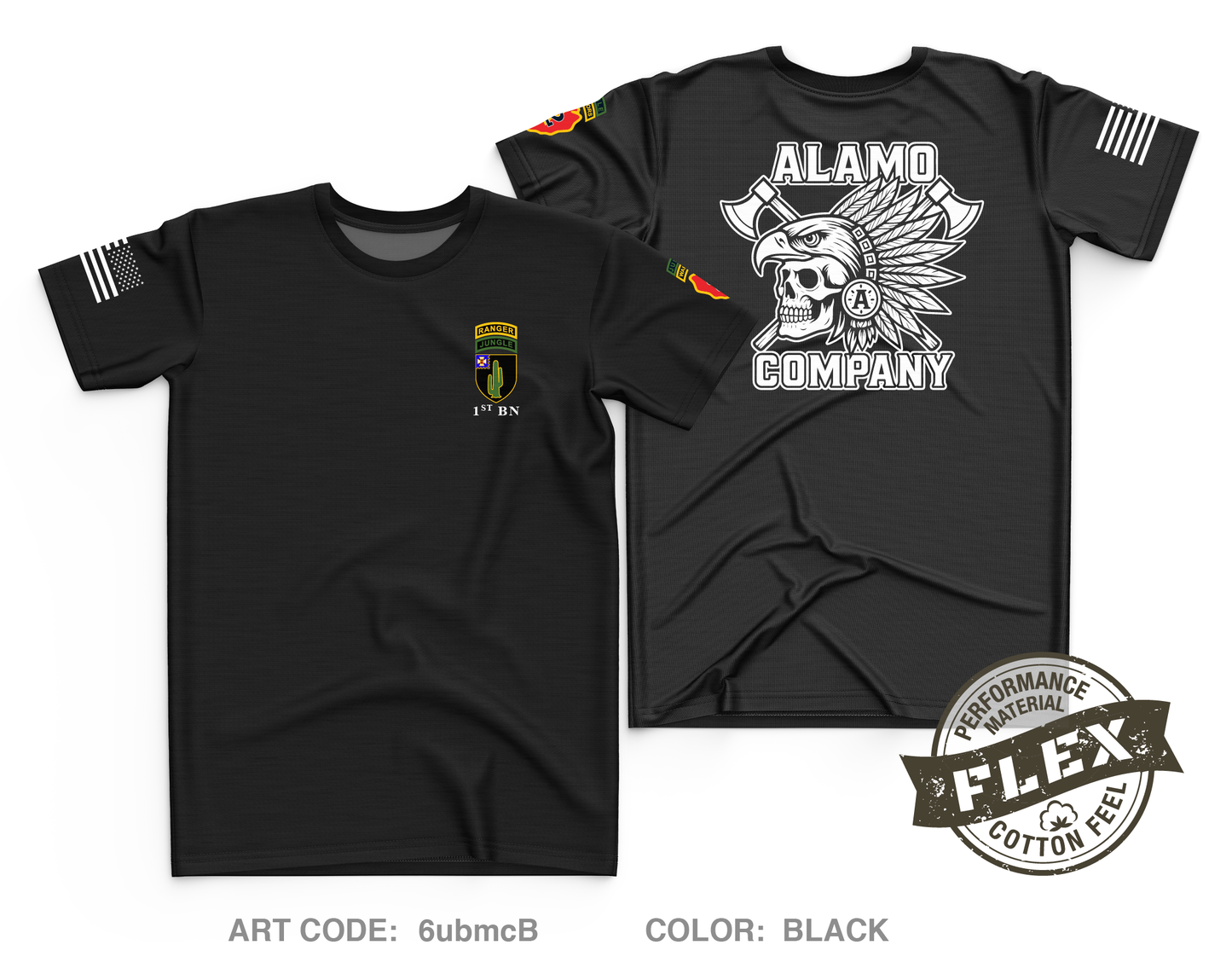 Alamo Company, 1-35 Infantry Core Men's SS Flex Performance Tee - 6ubmcB