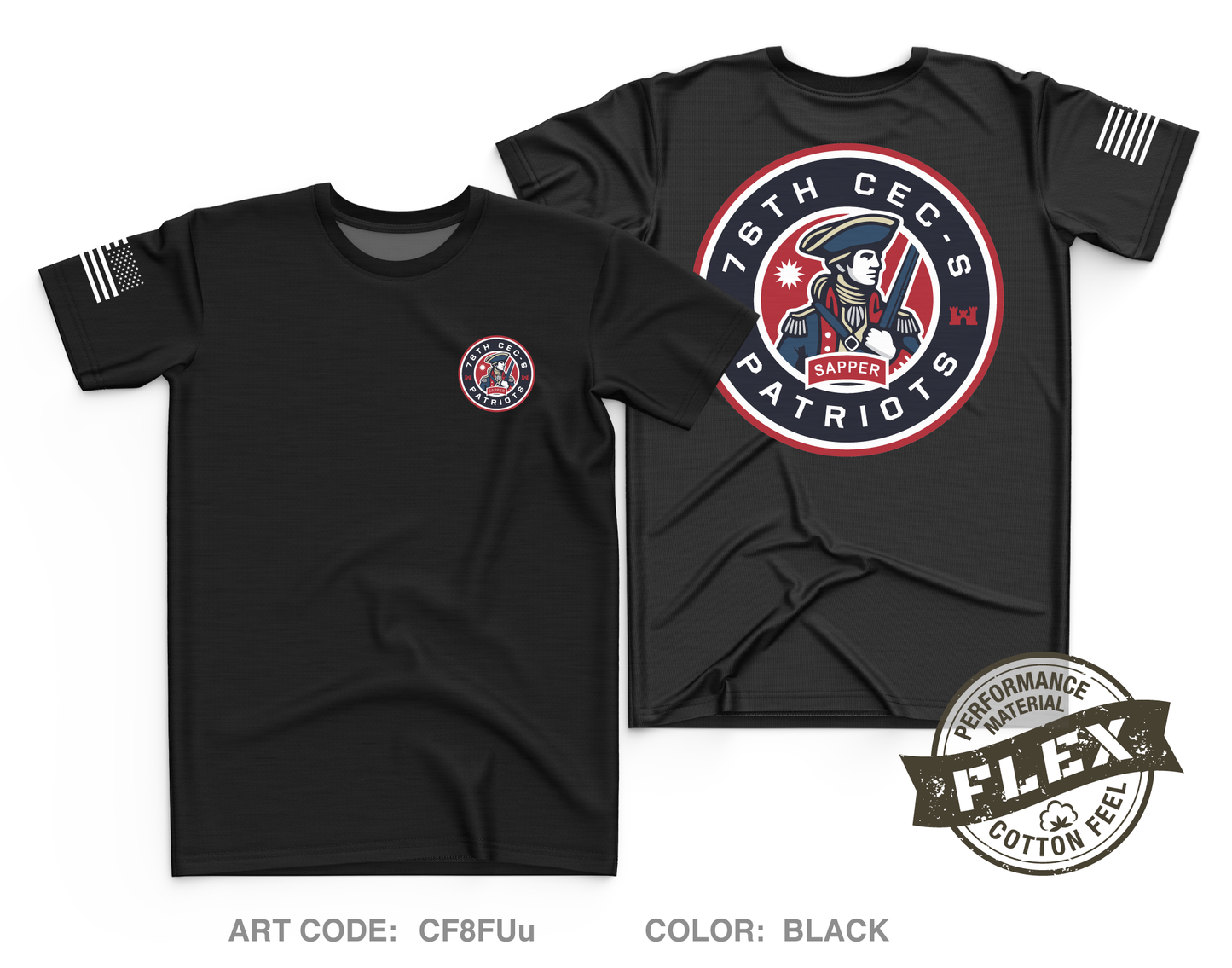 76th CEC-S Patriots Core Men's SS Flex Performance Tee - CF8FUu