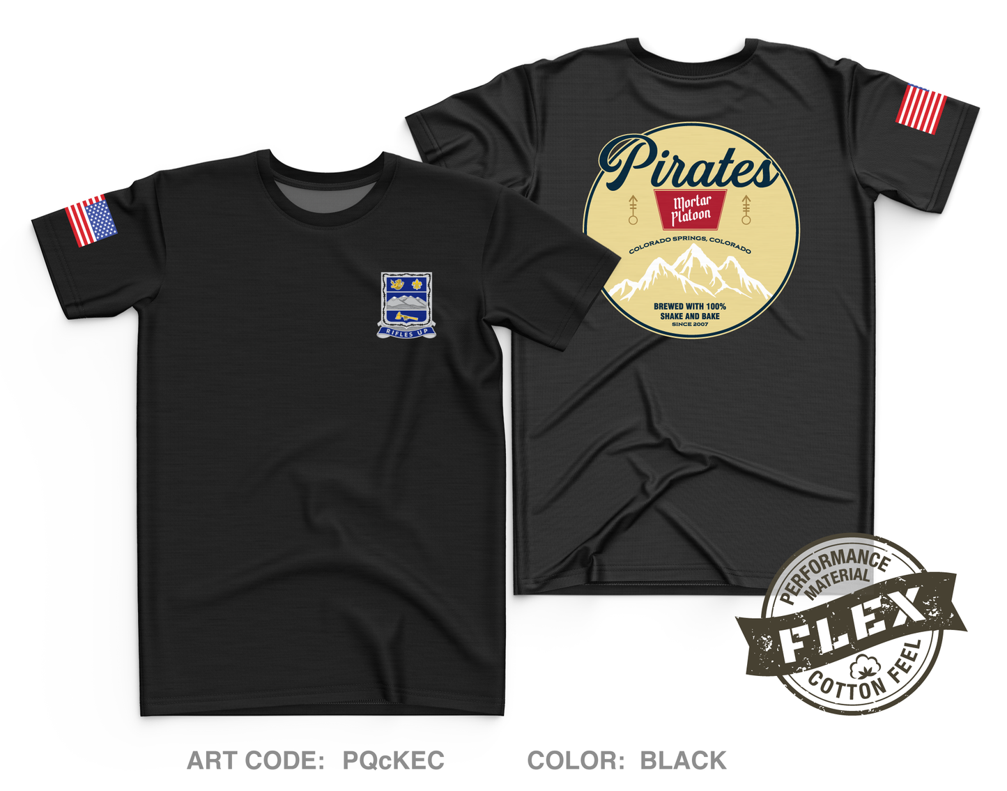 Pirate Mortar Platoon, 1-157 IN Core Men's SS Flex Performance Tee - PQcKEC