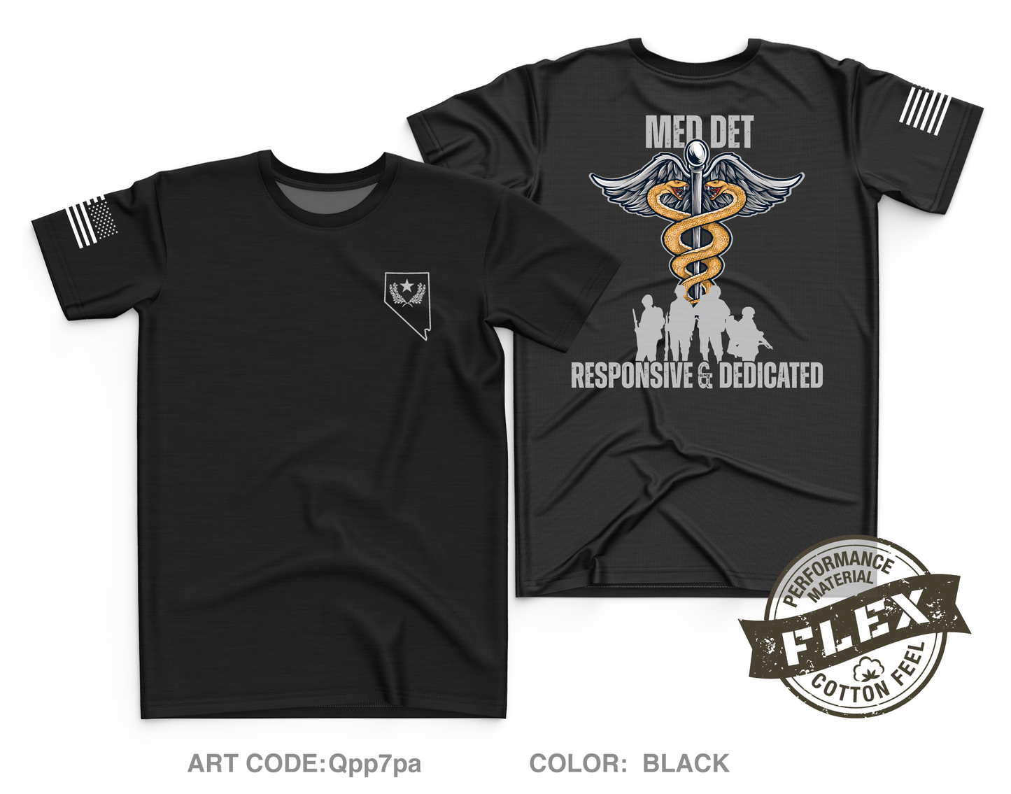 Nevada Army National Guard Medical Detachment Fundraising Collection Core Men's SS Flex Performance Tee - Qpp7pa