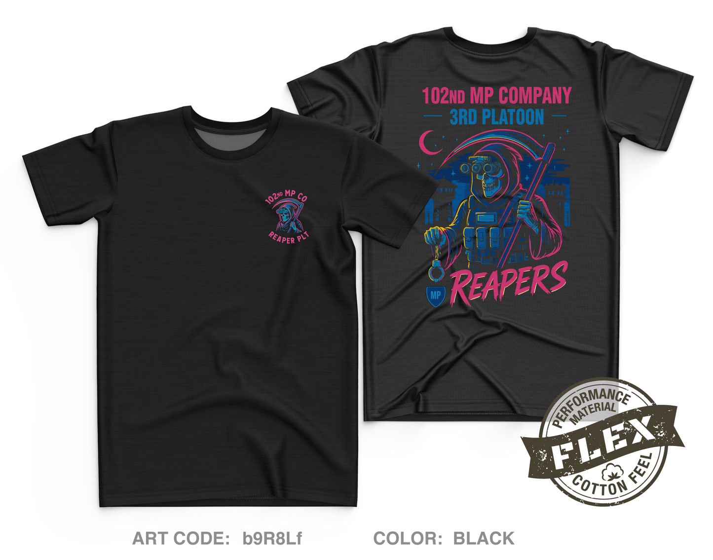 102nd MP Co Core Men's SS Flex Performance Tee - b9R8Lf