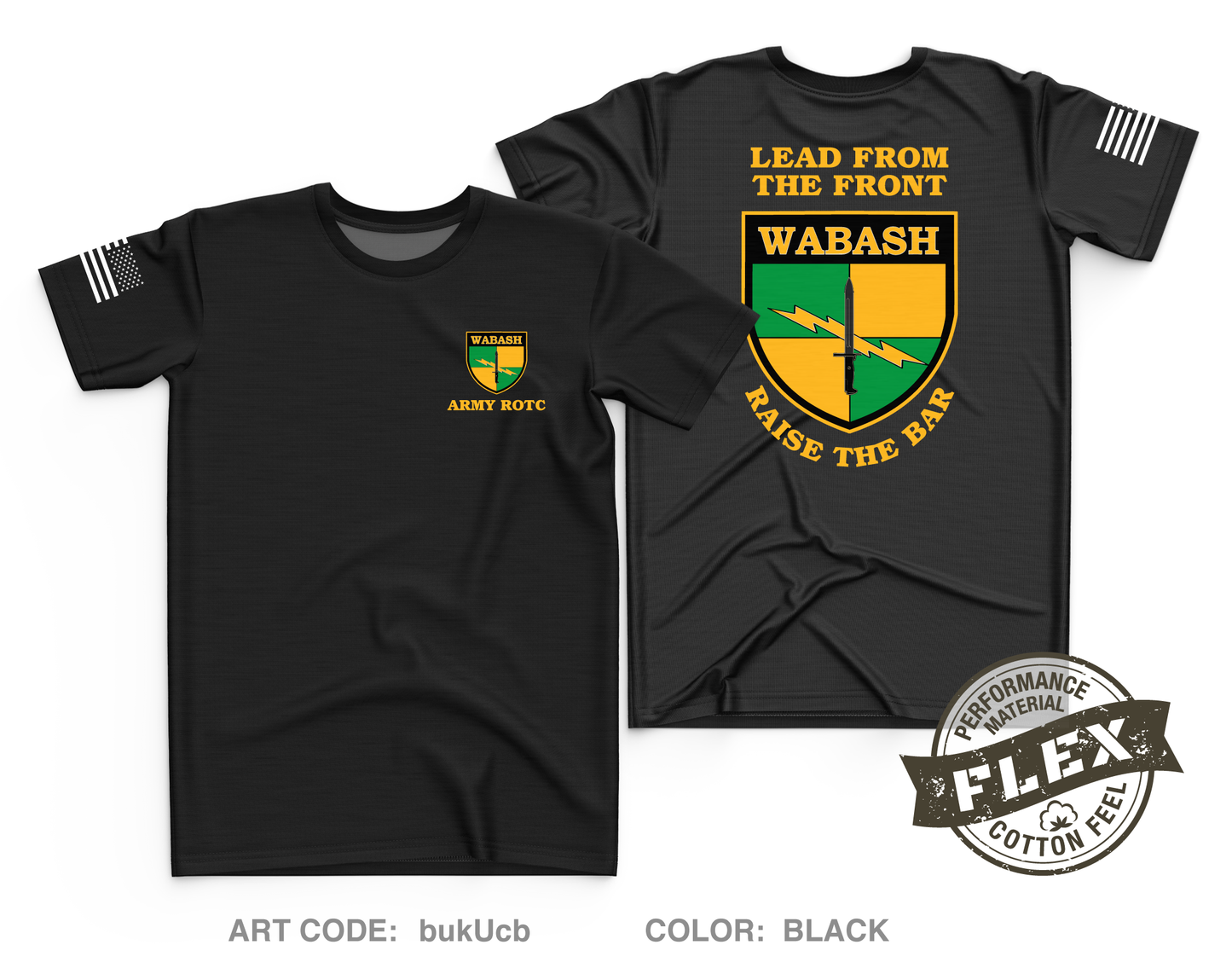 Wabash Battalion, Rose Hulman & USI Army ROTC Core Men's SS Flex Performance Tee - bukUcb