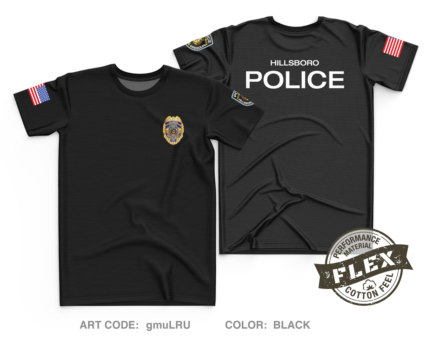 Hillsboro Police Department Core Men's SS Flex Performance Tee - gmuLRU