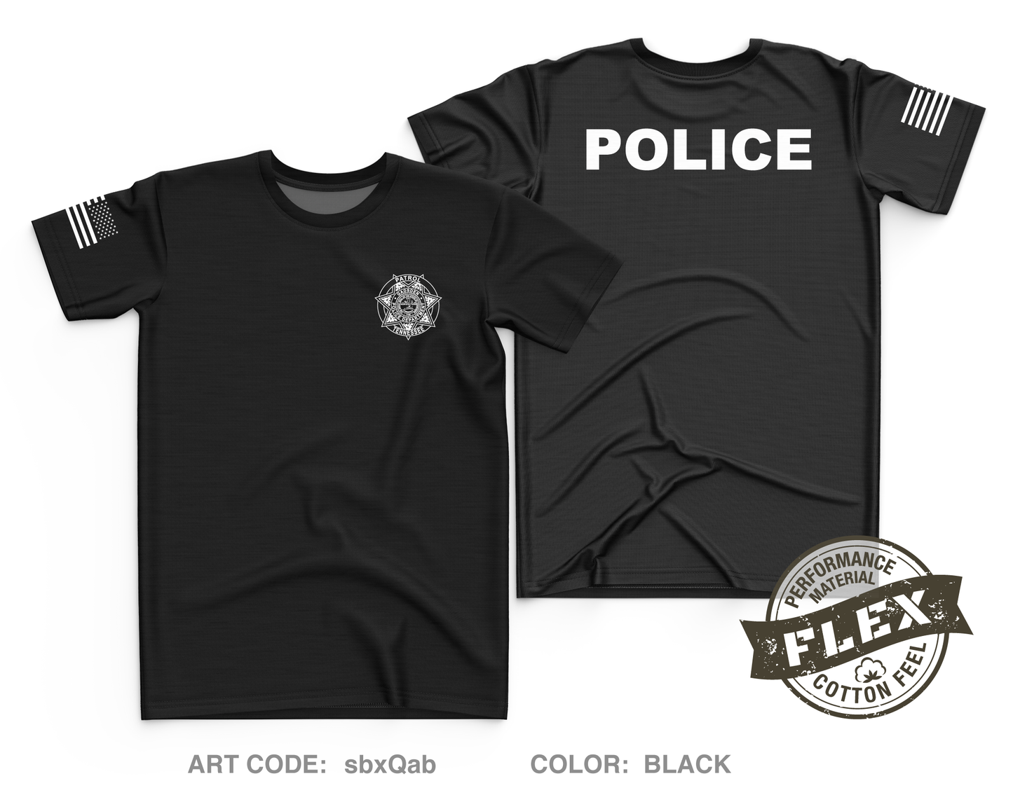 Gadsden Police Core Men's SS Flex Performance Tee - sbxQab