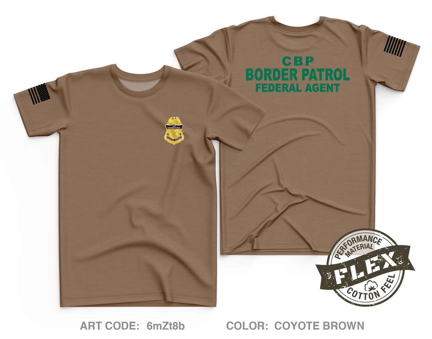 USBP Fundraising Collection Core Men's SS Flex Performance Tee - 6mZt8b