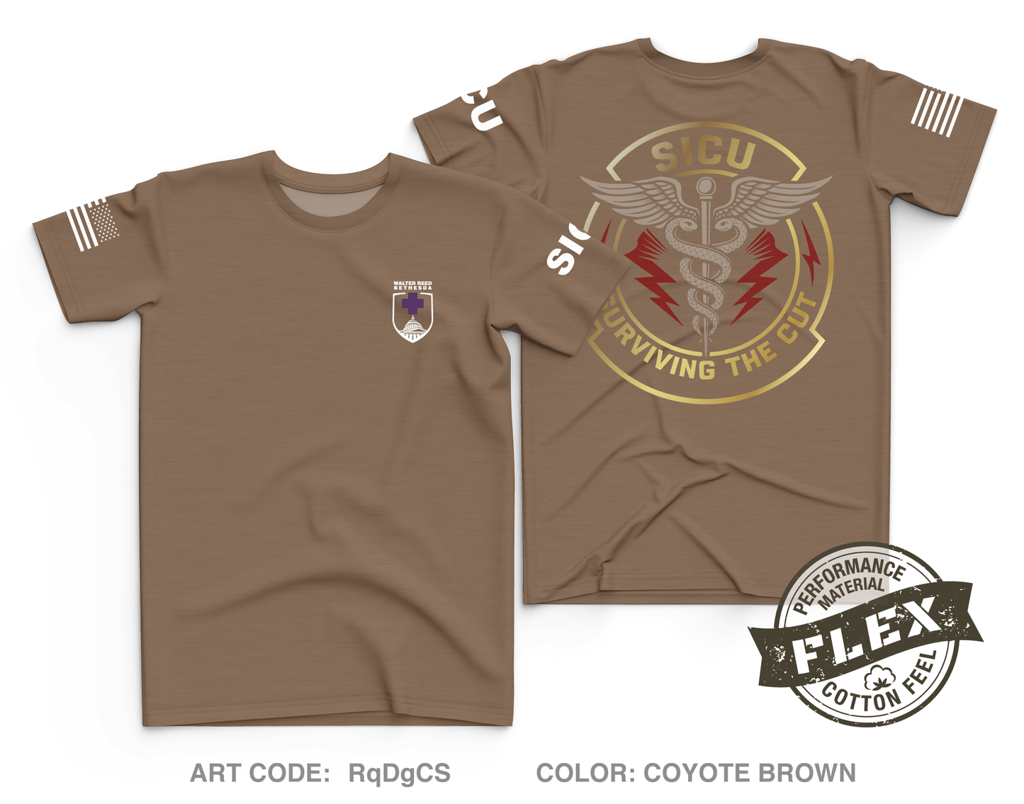 WRNMMC Surgical ICU Core Men's SS Flex Performance Tee - RqDgCS