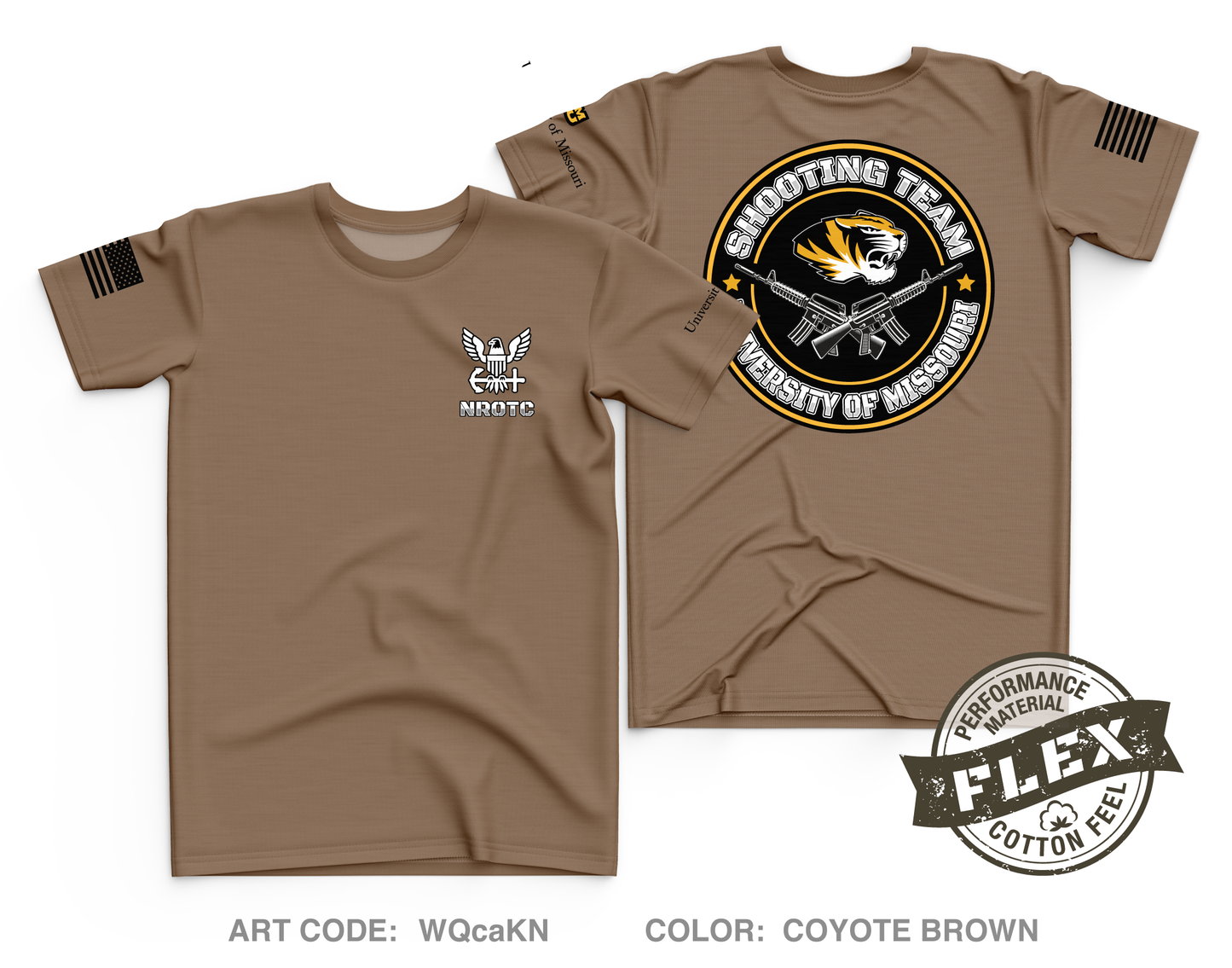 University of Missouri NROTC Core Men's SS Flex Performance Tee - WQcaKN