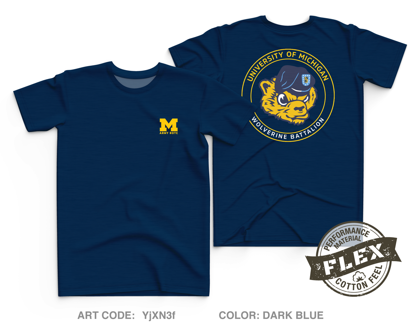 University of Michigan Army ROTC Core Men's SS Flex Performance Tee - YjXN3f