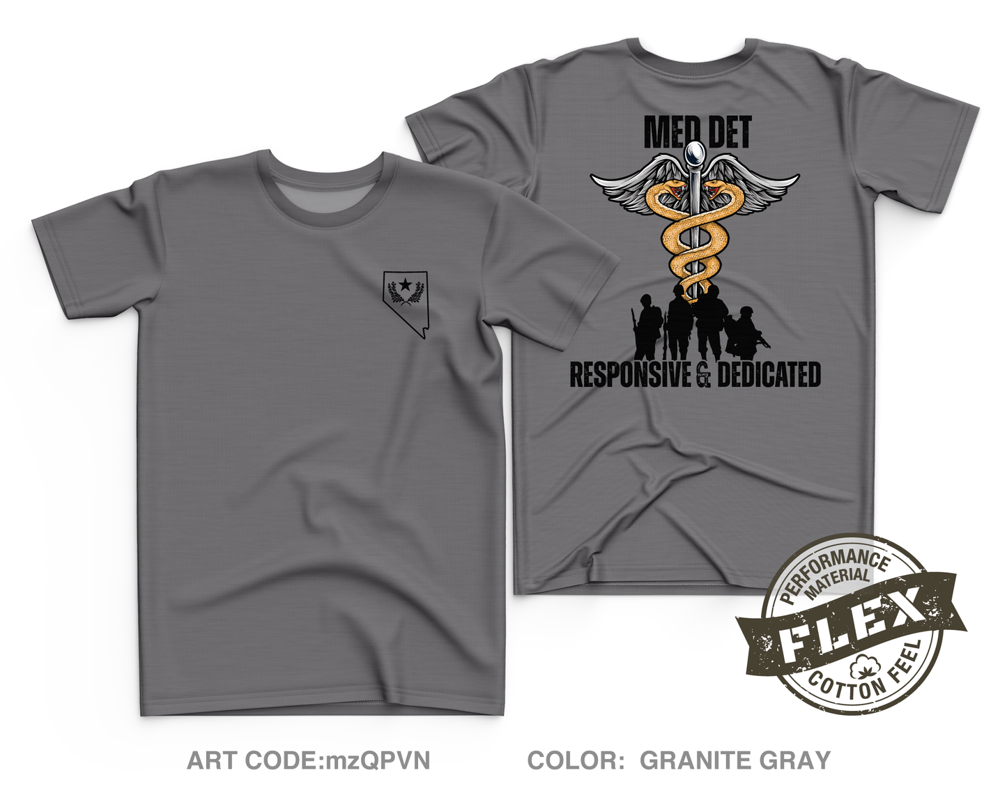 Nevada Army National Guard Medical Detachment Fundraising Collection Core Men's SS Flex Performance Tee - mzQPVN